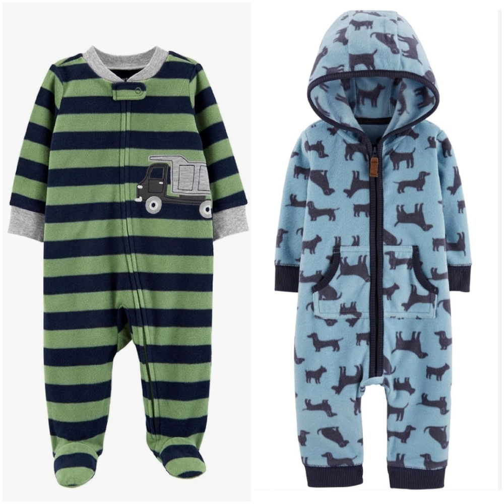 2 Carter's Baby Boys' One Pice Pjs Size 9M